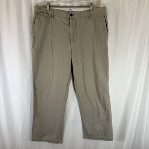 Dockers Field Khaki Pants Men's 38x32 Tan Straight Leg Button Zip Pockets